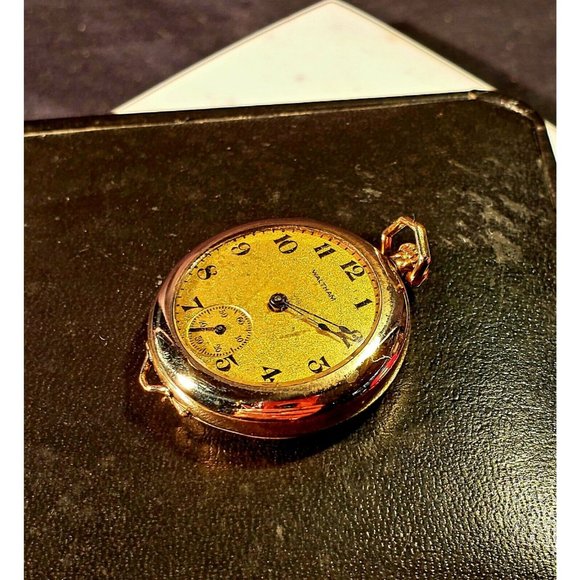 Antique 1912 American Waltham 14k Gold Pocket Watch Restore main image 10